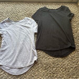 Cat & Jack Short Sleeve Tee Duo - Black and Light Gray
